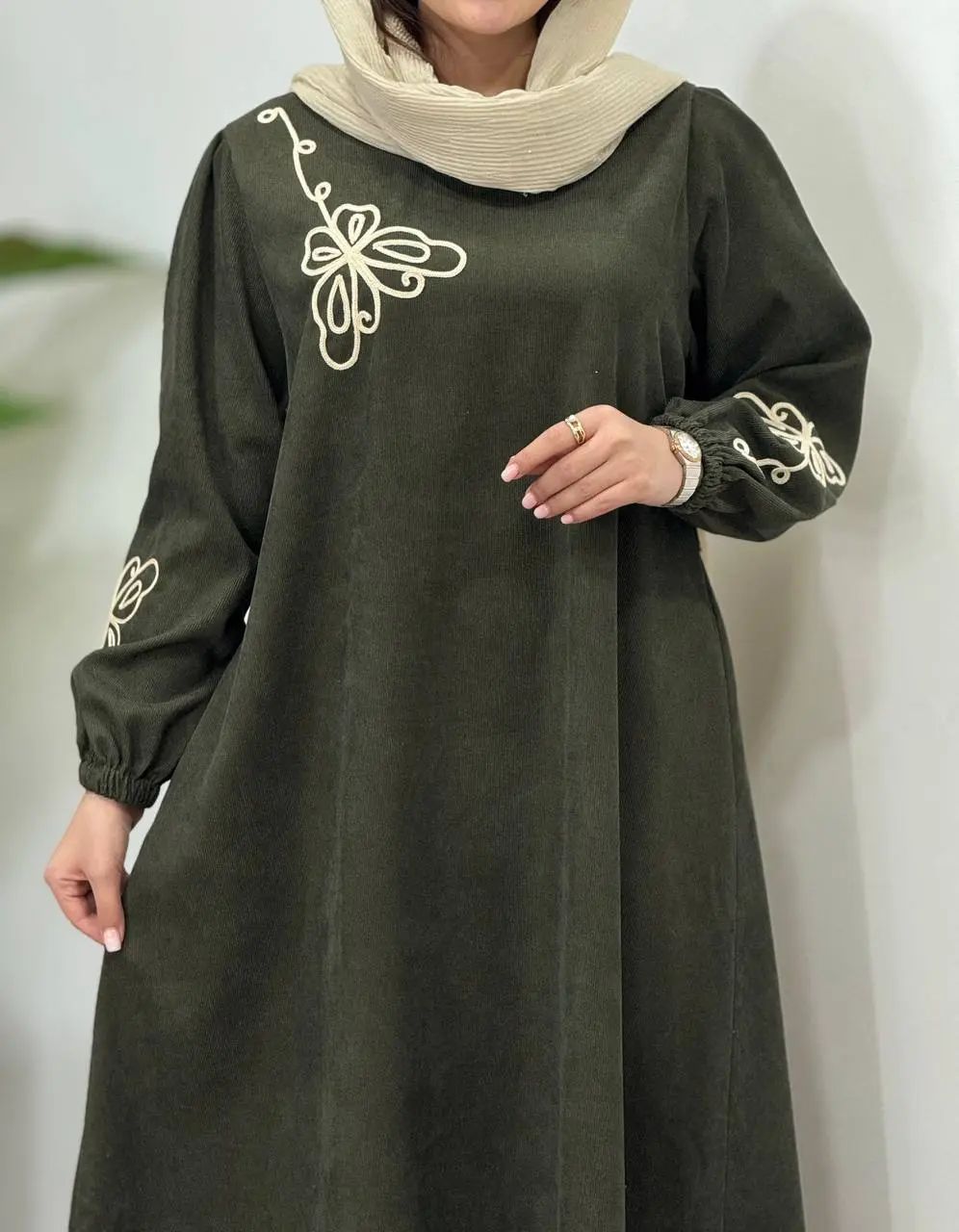 پیراهن مانتویی مخمل کبریتی درجه یک باران